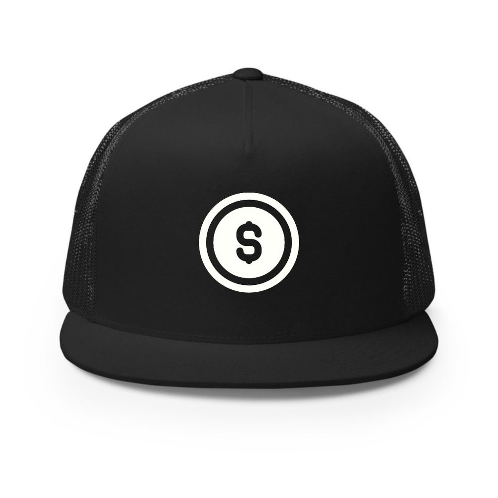 USD Coin Hat, Trucker, Crypto, Stock Market, Wolf of Wall Street